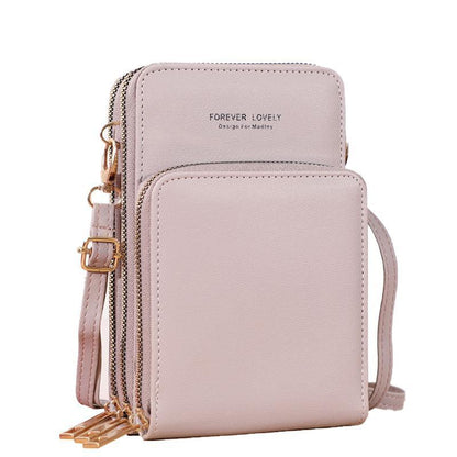 Women Crossbody Phone Purse Touch Screen Bag Rfid Blocking Wallet Shoulder Strap - Black