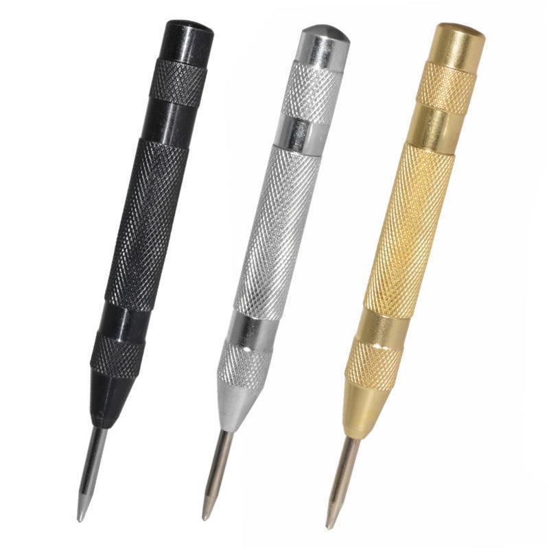 125Mm Heavy Duty Automatic Centre Punch- Brass & Spring Loaded - Black