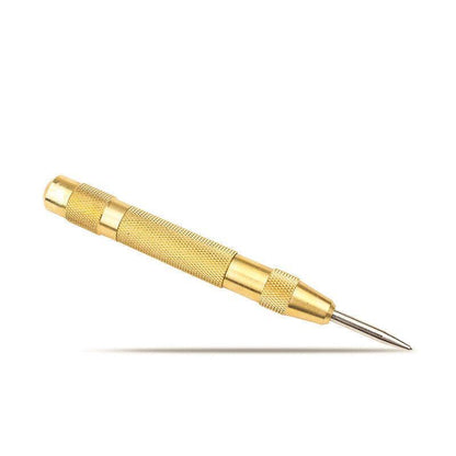 125Mm Heavy Duty Automatic Centre Punch- Brass & Spring Loaded - Black