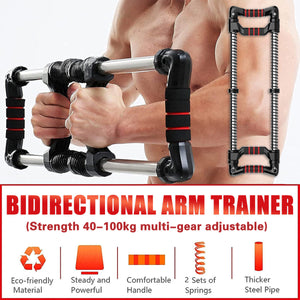 Arm Trainer Pull Press Bar 100kg Resistance Chest Abdomen Home Fitness Equipment