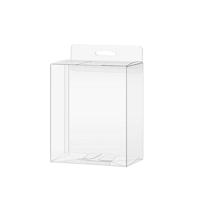50pcs Transparent Gift Boxes with Hooks Clear Packaging Storage Containers - 7x2.5x15cm