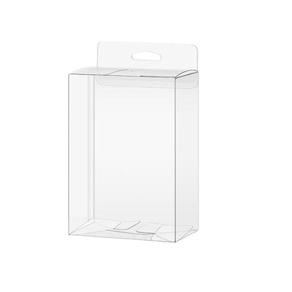 50pcs Transparent Gift Boxes with Hooks Clear Packaging Storage Containers - 9x5x12cm