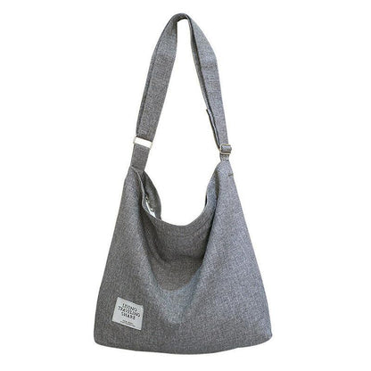 Womens Large Canvas Handbag Ladies Travel Messenger Shoulder Bag Hobo Tote Purse - Dark Blue