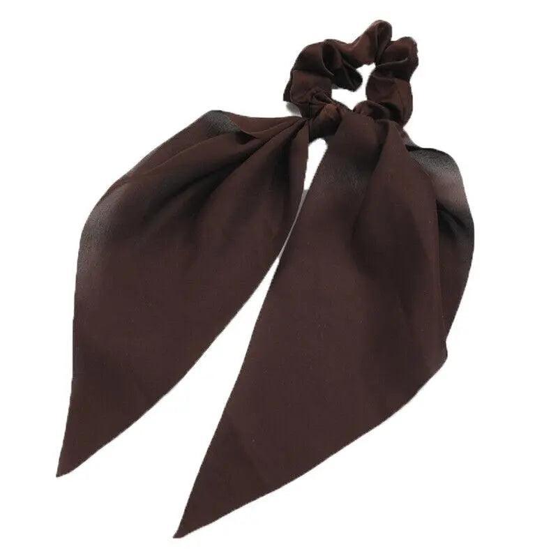 Chiffon Ponytail Scarf Bow Elastic Hair Rope Tie Scrunchies Ribbon Hair Bands - 4