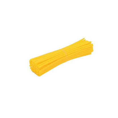 72PCS Wheel Spoke Wrap Sleeves Mountain Bike Bicycle Mtb Wraps Skins Covers - Dark Yellow