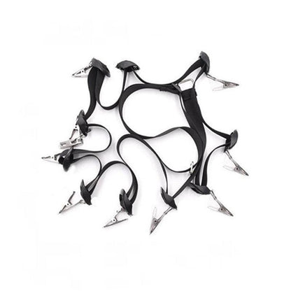 Over Door Hat Rack Baseball Cap Holder Storage Strap with Clips Closet Organizer - 10 Clips