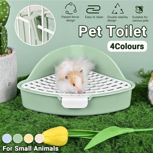 Rabbit Litter Box And Small Animals Pet Toilet Pee Pad Supplies Potty Rabbit - Blue
