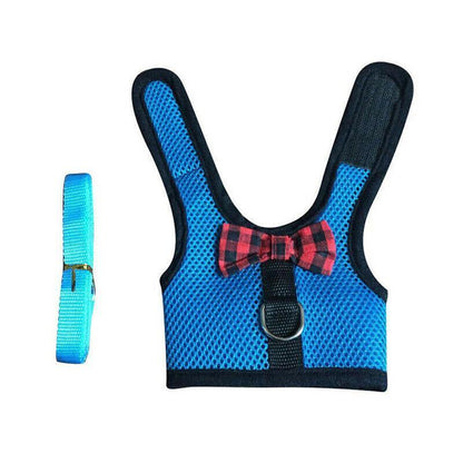 Rabbit Vest Harness Leash Lead Small Animal Pet Mesh Hamster Bunny Traction Rope S - Pink