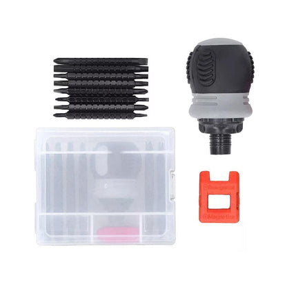 Ratchet Screwdriver Set with Sleeve Dual Head Screwdriver Expansion Cross Bits - 26-in-1