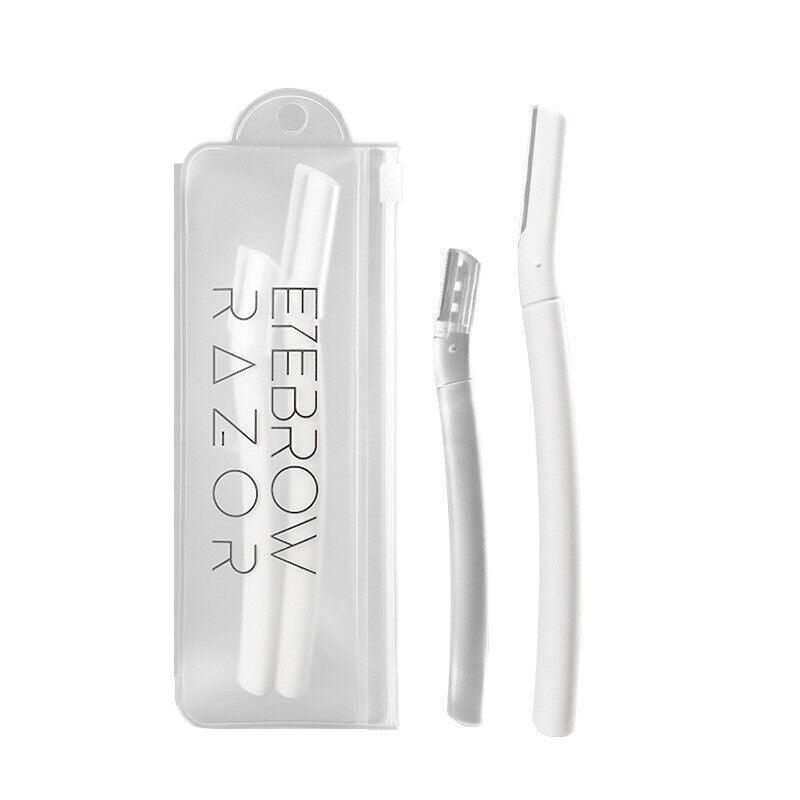 3Pcs Eyebrow Razor Set Facial Trimmer Shaver Blade Hair Remover Beauty Tool - 3X Eyebrow Razor-Light Green