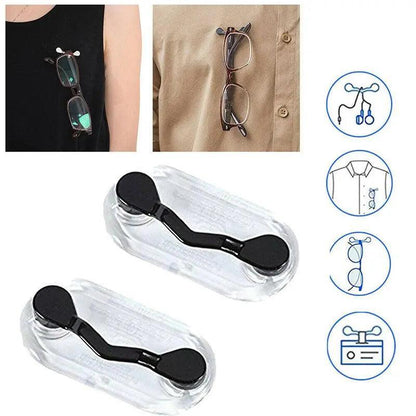 Strong Grip Eyewear Clip Holder Brooch for Glasses and Sunglasses - Black