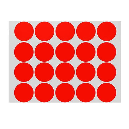 Red Assorted Sizes Colour Sticker Dots Adhesive Round Labels Circular Spot Scrapbook - 13mm*132 Dots
