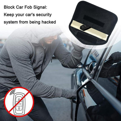 Car Key Case For Faraday Cage Fob Pouch Keyless RFID Blocking Bag - Red