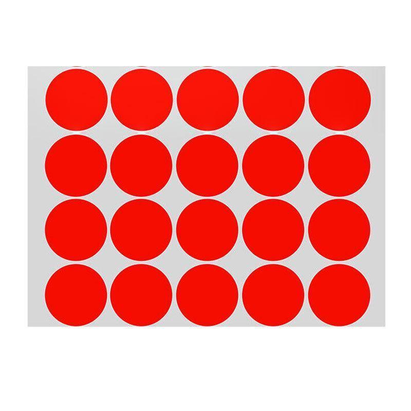 Red Assorted Sizes Colour Sticker Dots Adhesive Round Labels Circular Spot Scrapbook - 25mm*40 Dots