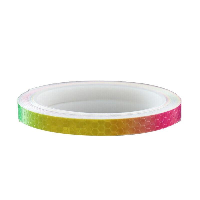 8m Reflective Tape for Bikes Cars Motorcycles Waterproof High Visibility Strip - Red-White