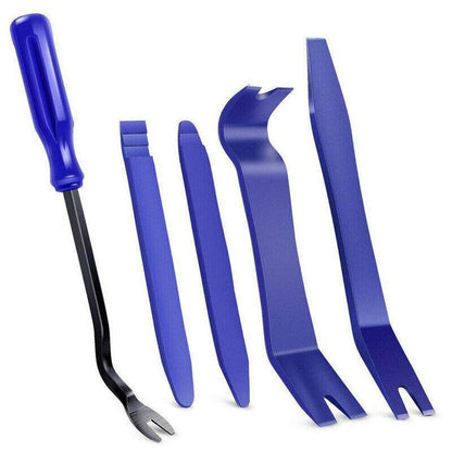 5Pcs Car Trim Removal Tool Auto Hand Tools Pry Bar Dash Panel Door Interior Kit