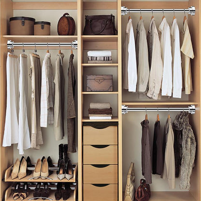 Adjustable Tension Rod Extendable Rack Shower Wind Curtain Closet Pole 50-160cm - 50-85cm