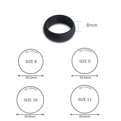Silicone Rubber Ring Bands 3Pcs - 10