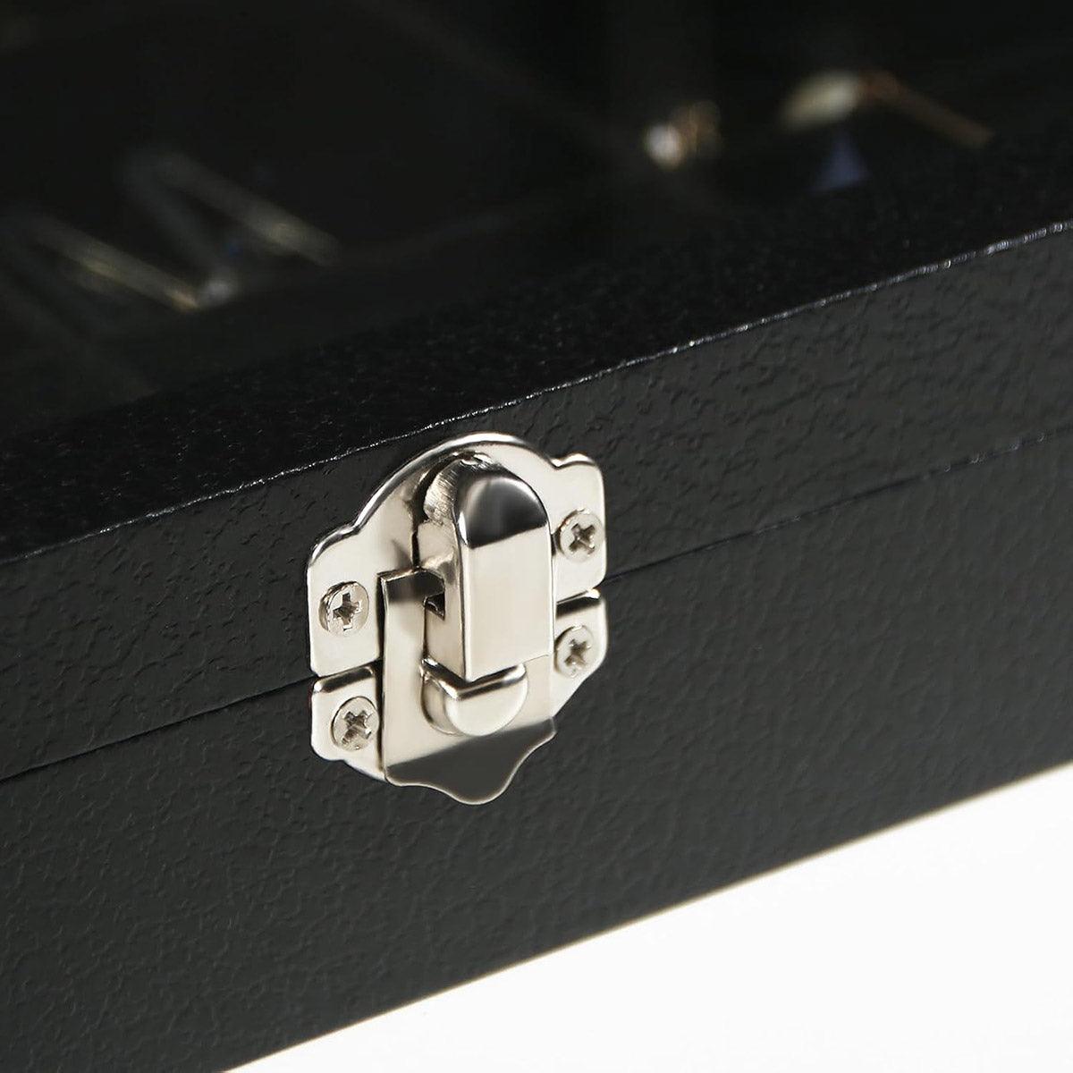 Black Jewellery Box with Lid Dustproof Necklace Ring Earring Storage Display Box