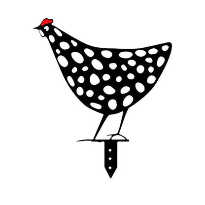 Garden Ornaments Chicken Yard Art Garden Backyard Lawn Decor Gift Easter Deco - A