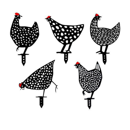 Garden Ornaments Chicken Yard Art Garden Backyard Lawn Decor Gift Easter Deco - B