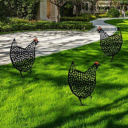 Garden Ornaments Chicken Yard Art Garden Backyard Lawn Decor Gift Easter Deco - B