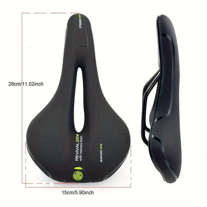 MTB Saddle Hollow Comfort Bicycle Seat Universal Cushion Soft Riding Saddle - Blue