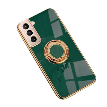 Dark Green Shockproof Ring Holder Case Cover for Samsung S22 Ultra S22 Plus Note 20 - Samsung Galaxy A53