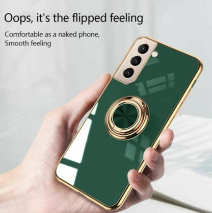 Dark Green Shockproof Ring Holder Case Cover for Samsung S22 Ultra S22 Plus Note 20 - Samsung Galaxy A73