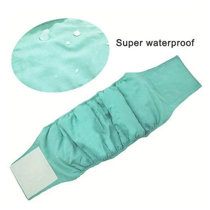 XS Male Dog Puppy Nappy Diaper Belly Wrap Band Sanitary Pants Underpants - Yellow