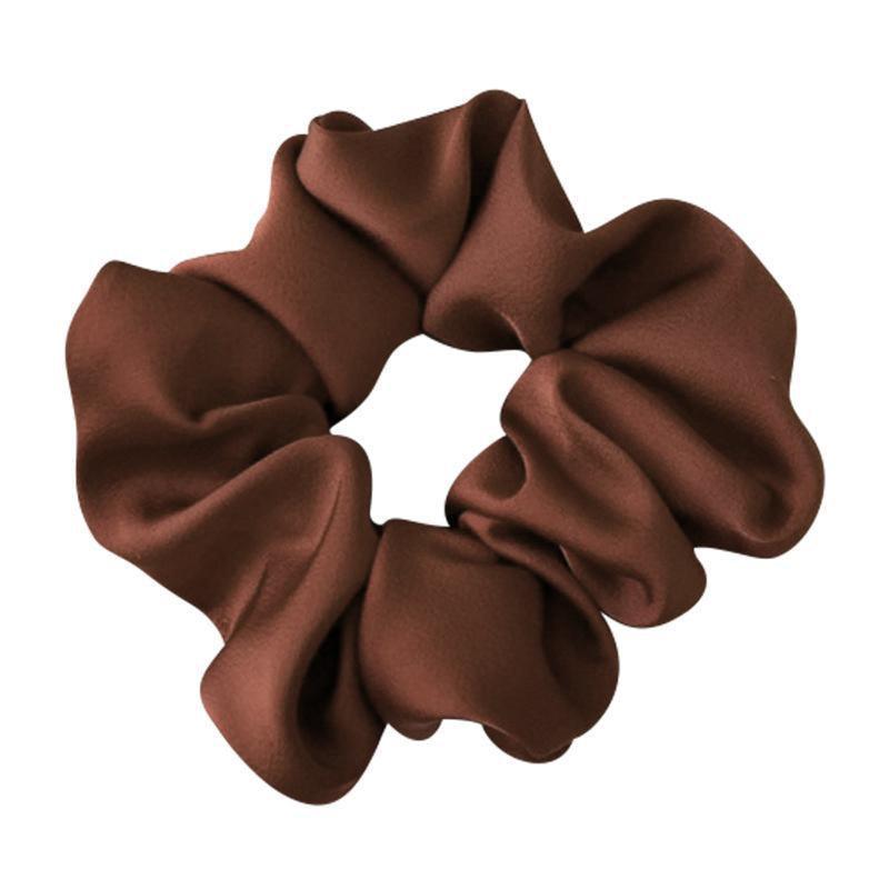 Large Scrunchies Silk Satin Elastic Hair Hair Bands Rope Hair Tie Ponytail Accessory - Champagne