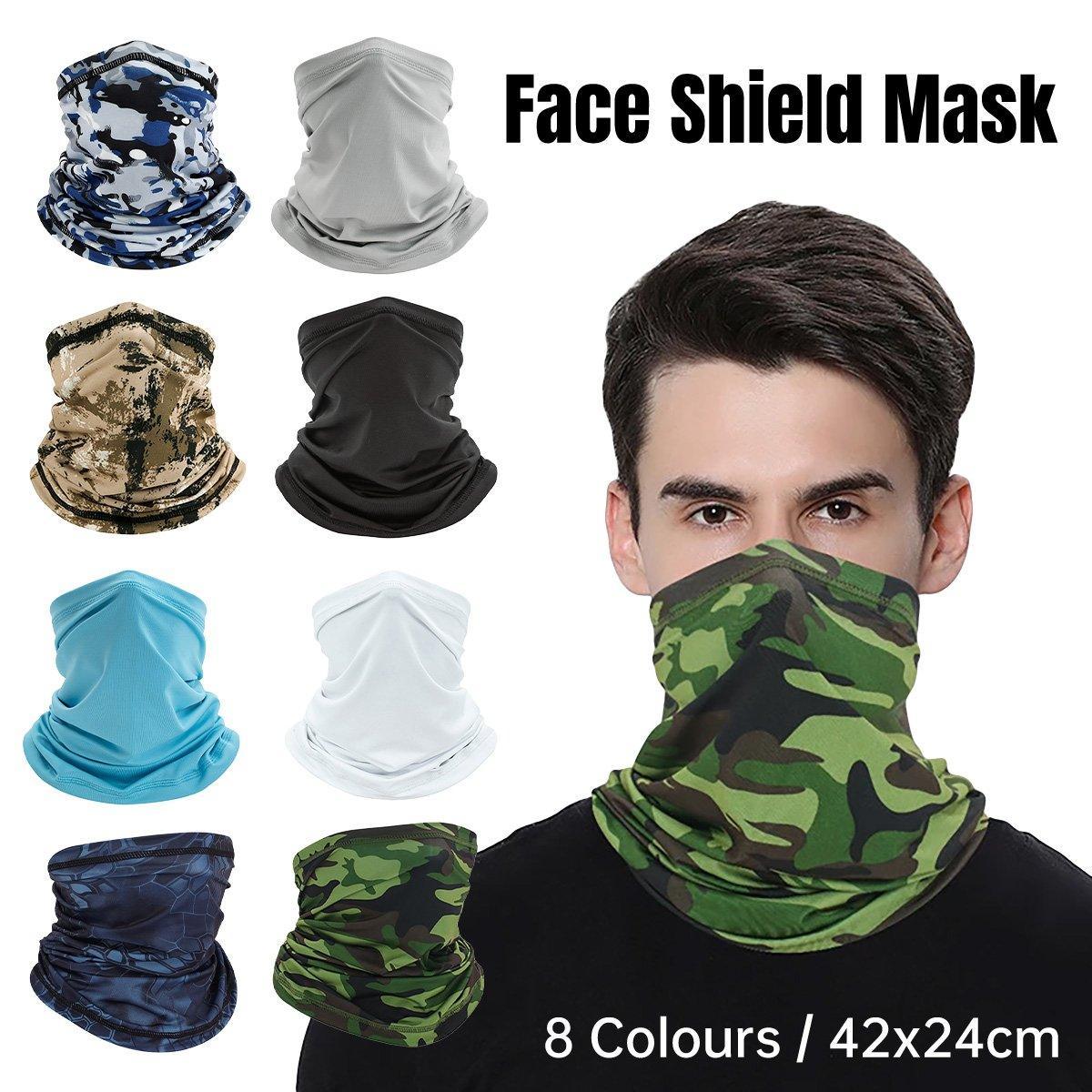Sunblock Ice Silk Breathable Bandana Bib Face Scarf Fishing Biker Sport Headgear - Ocean Blue
