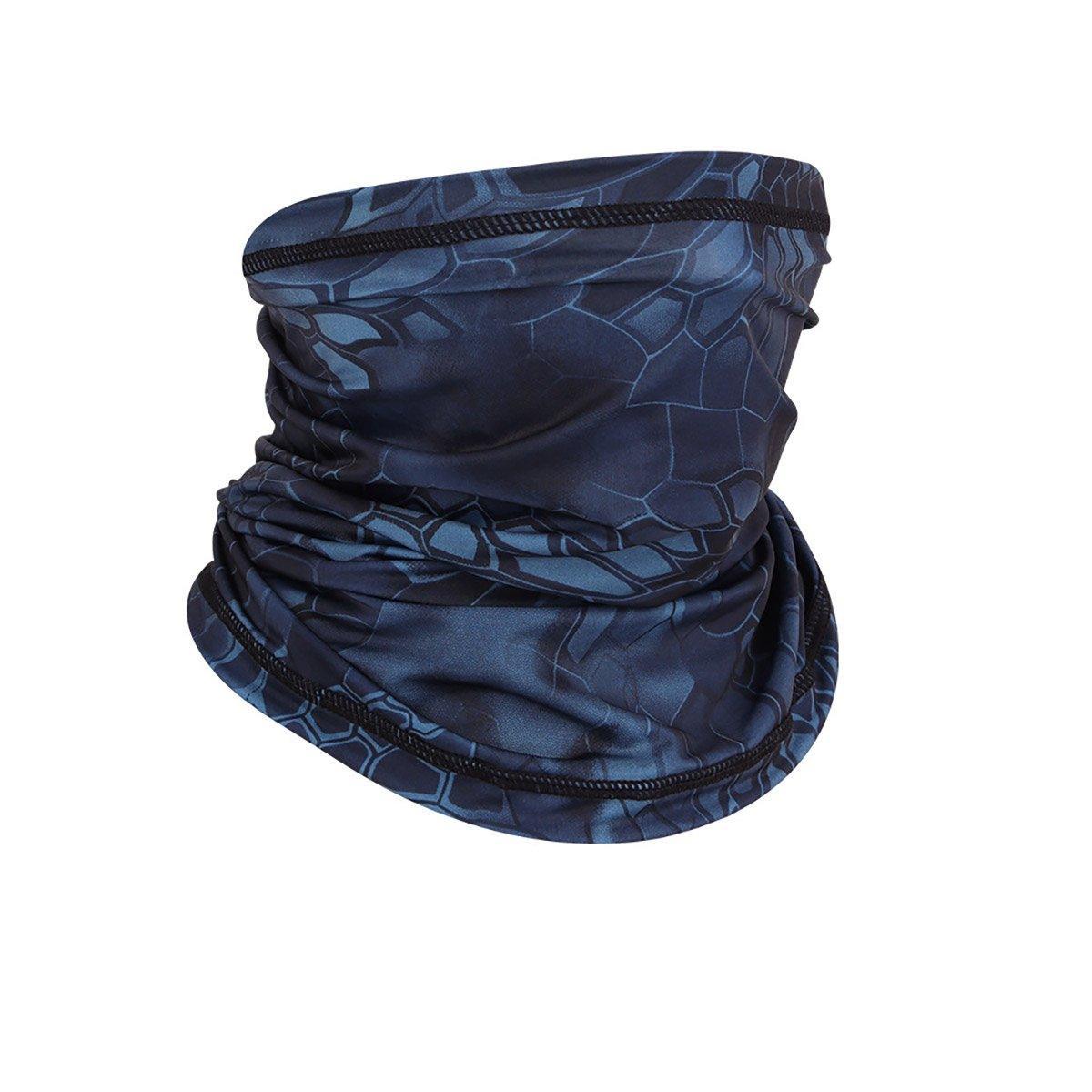 Sunblock Ice Silk Breathable Bandana Bib Face Scarf Fishing Biker Sport Headgear - Ocean Blue