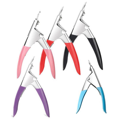 Acrylic Nail Tip Cutter False Nail Clipper U Shape Manicure Art Trimmer Tool - Black