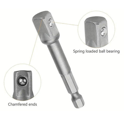 8pcs Hex Shank Socket Adapter Set 1/4 3/8 1/2 Inch Impact Driver Drill Bits