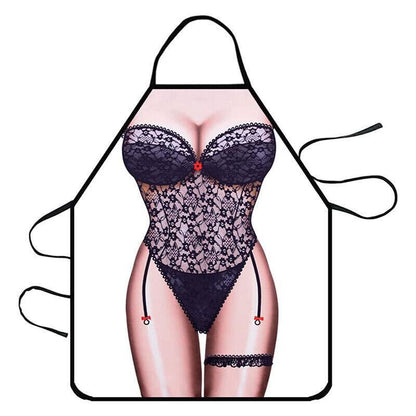 Funny Adult Men Women Novelty Aprons Party Game Cooking Kitchen BBQ Baking - Sexy Lace
