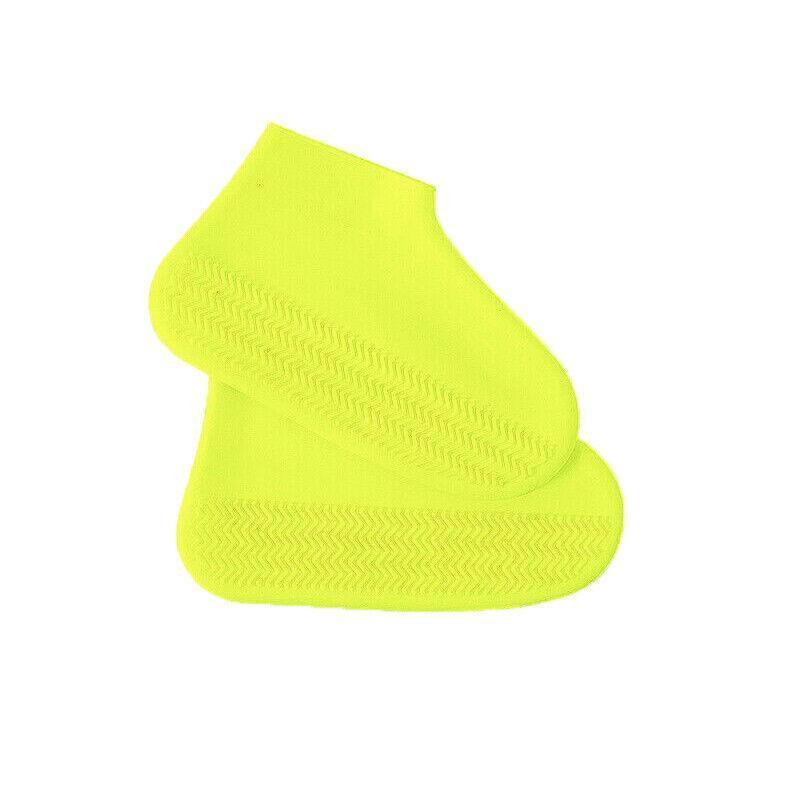 Shoe Cover Waterproof Silicone Non Slip Rain Water Rubber Foot Boot Overshoe L Size - Blue