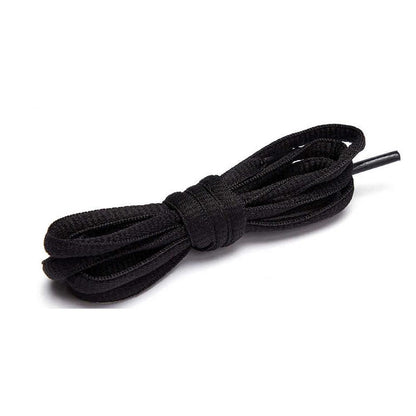 Shoelaces Colorful Coloured Flat Round Oval Bootlace Sneaker Shoe Laces - Round-Grey