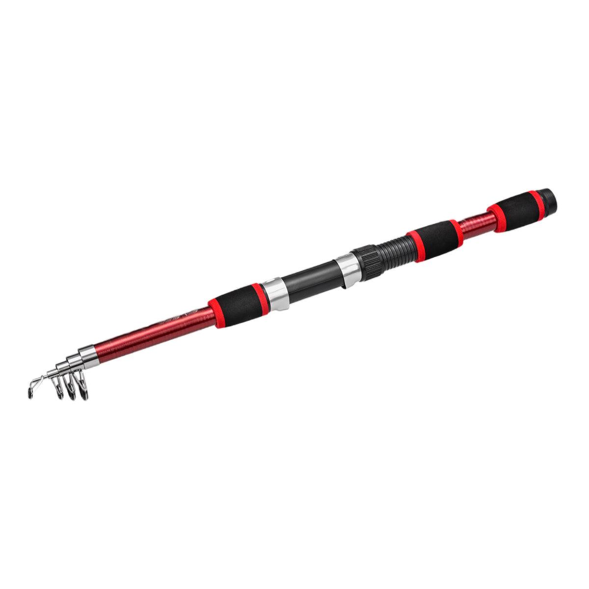 Telescopic Fishing Rod Lightweight Portable Sea Casting Rod Durable Glass Steel - Yellow