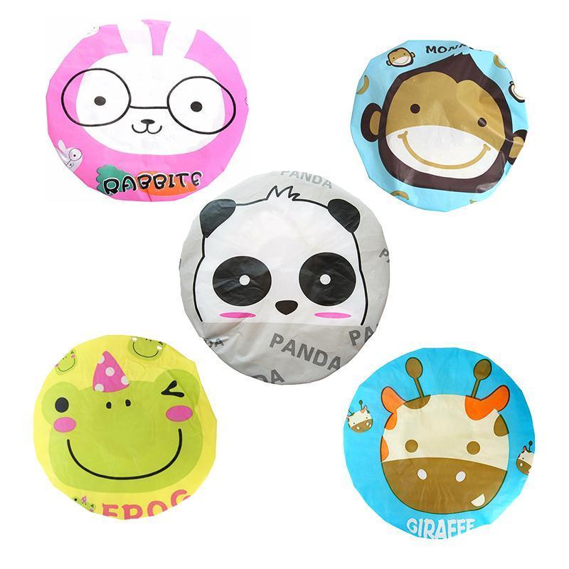 Reusable Women Girls Hair Wrap Waterproof Shower Bath Shower Cap Hat - Frog