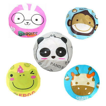 Reusable Women Girls Hair Wrap Waterproof Shower Bath Shower Cap Hat - Frog