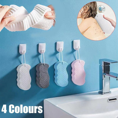 Exfoliating Shower Body Sponge Ultra Soft Bath Scrubber for Gentle Daily Use - White