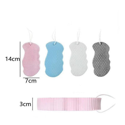 Exfoliating Shower Body Sponge Ultra Soft Bath Scrubber for Gentle Daily Use - White