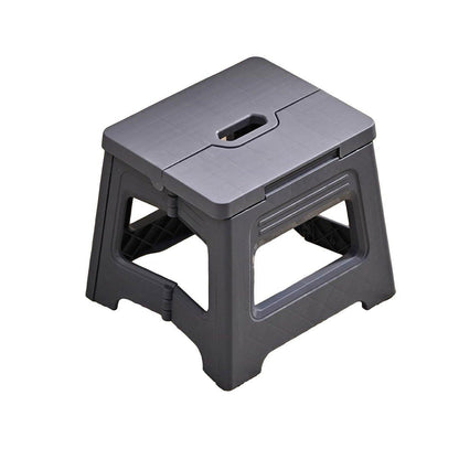 Portable Adjustable Folding Plastic Stool Retractable Outdoor Fishing Chair - White