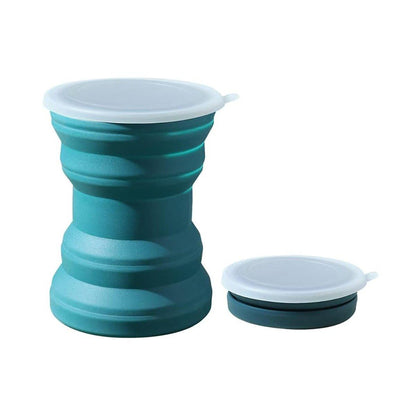 Silicone Folding Travel Mug Portable Retractable Collapsible Mug Outdoor Camping - Sakura Pink