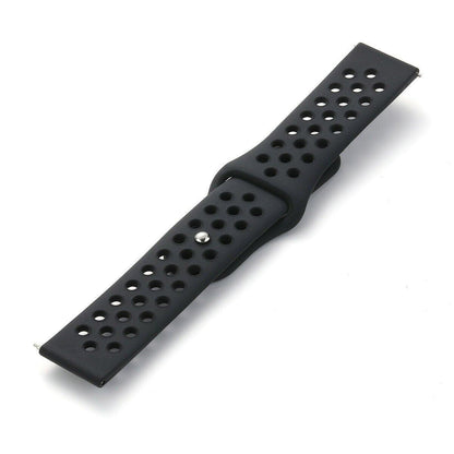 22mm 20mm Silicone Sports Watch Band for Samsung Huawei Huami Two-Tone Strap - 20mm-Green