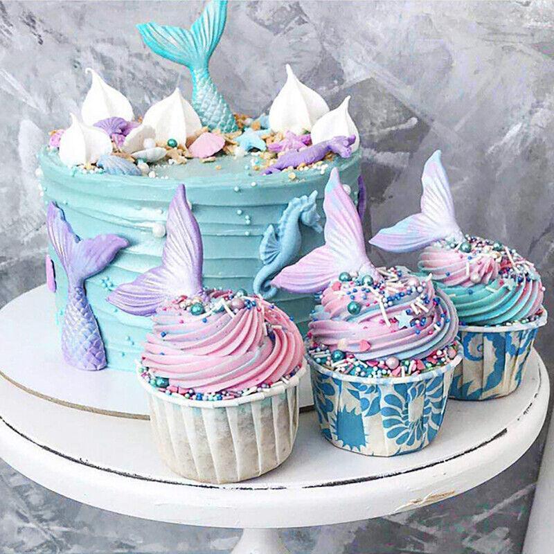 Mermaid Tail Sea Shell Silicone Cake Fondant Sugarcraft Mould Chocolate Mold - Mermaid Tail Large