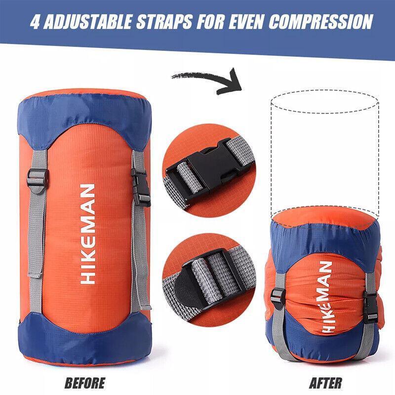 M Size Waterproof Compression Stuff Sack Outdoor Camping Storage Bag Sleeping Bag Cover - Blue