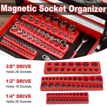 Plastic Socket Storage Rack Tool Organizer for Metric and Imperial Sockets