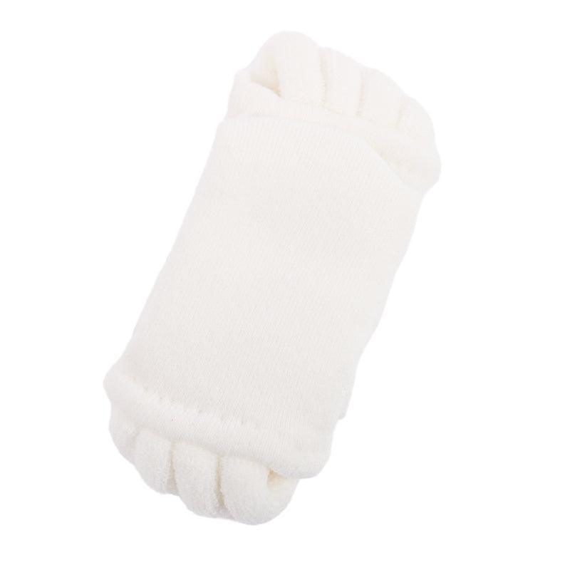 1 Pair Yoga Massage Socks Toe Separator Foot Alignment & Pain Relief - Beige